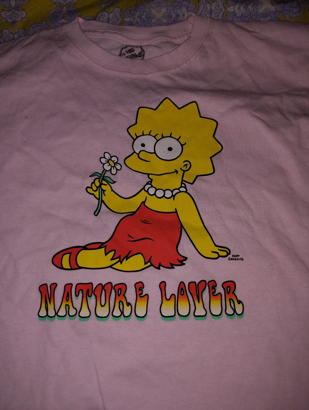Lisa Simpson "Nature Lover" Pink Graphic Tee